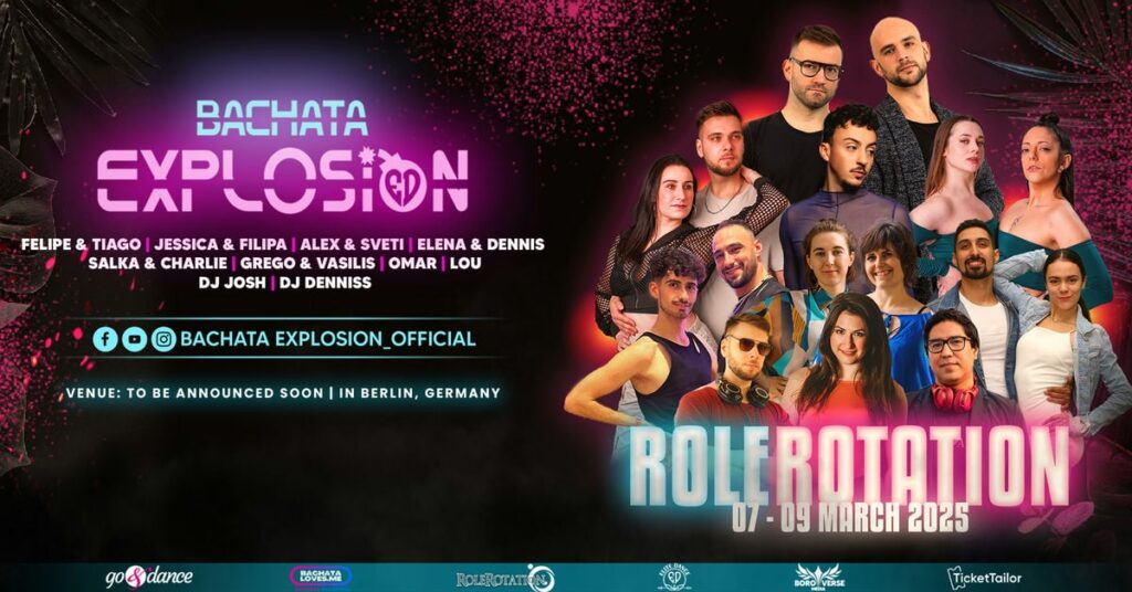 Bachata Explosion Role Rotation 2025 Poster